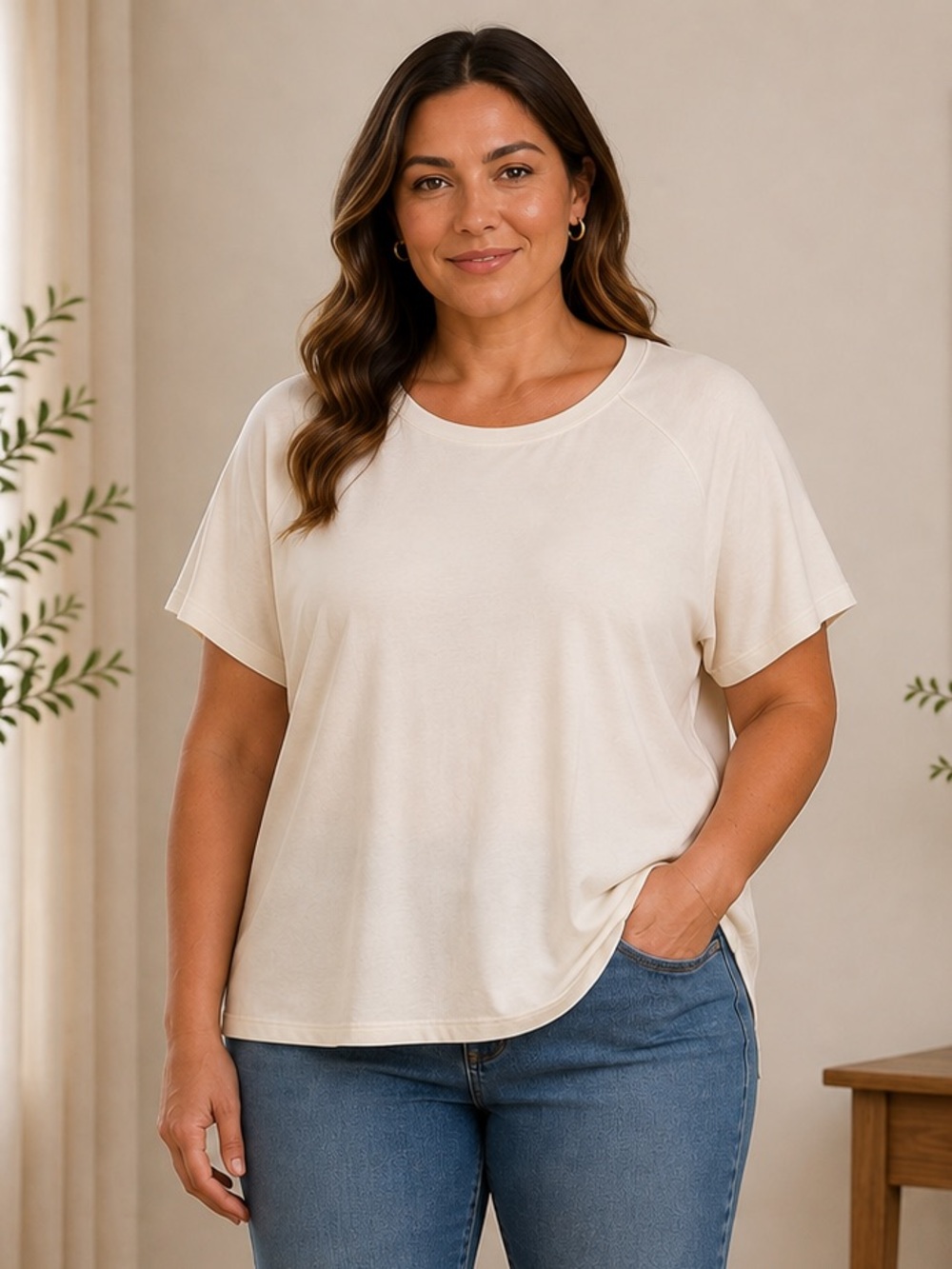 Martha Stewart Signature Essentials Modern T-Shirt size L new A685857